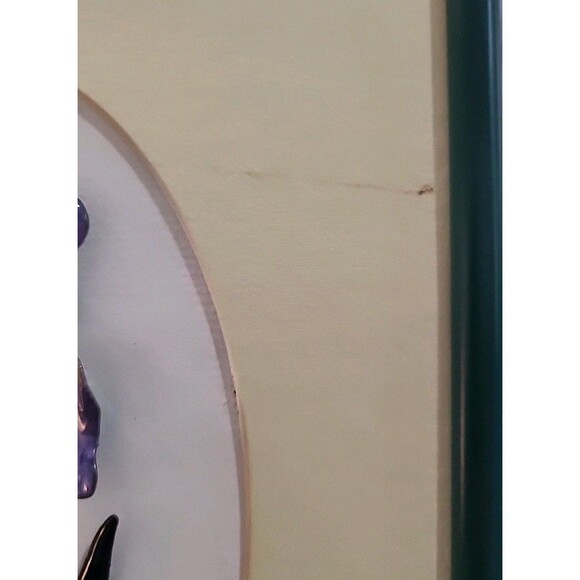 Vtg S. TOBASKO Signed Art SST Studios Ohio 3d Enameled Iris Flower Framed - Picture 8 of 8